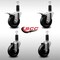 Service Caster 4'' SS Phenolic Swivel 1-1/4'' Expand Stem Caster Set 2 Total Lock Brakes, 4PK SCC-SSEXTTL20S414-PHS-2-S-2-114 - alternate 4